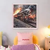 Skeleton Train-11CT Stamped Cross Stitch 40*40cm/15.75*15.75in