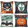 4 Set Happy Halloween Farmhouse Pillows Halloween Party Pillow Decorative Covers