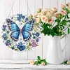 (US Only)2D Flat DIY Butterfly Diamond Art Pendant Window Hanging Art for Home Decor