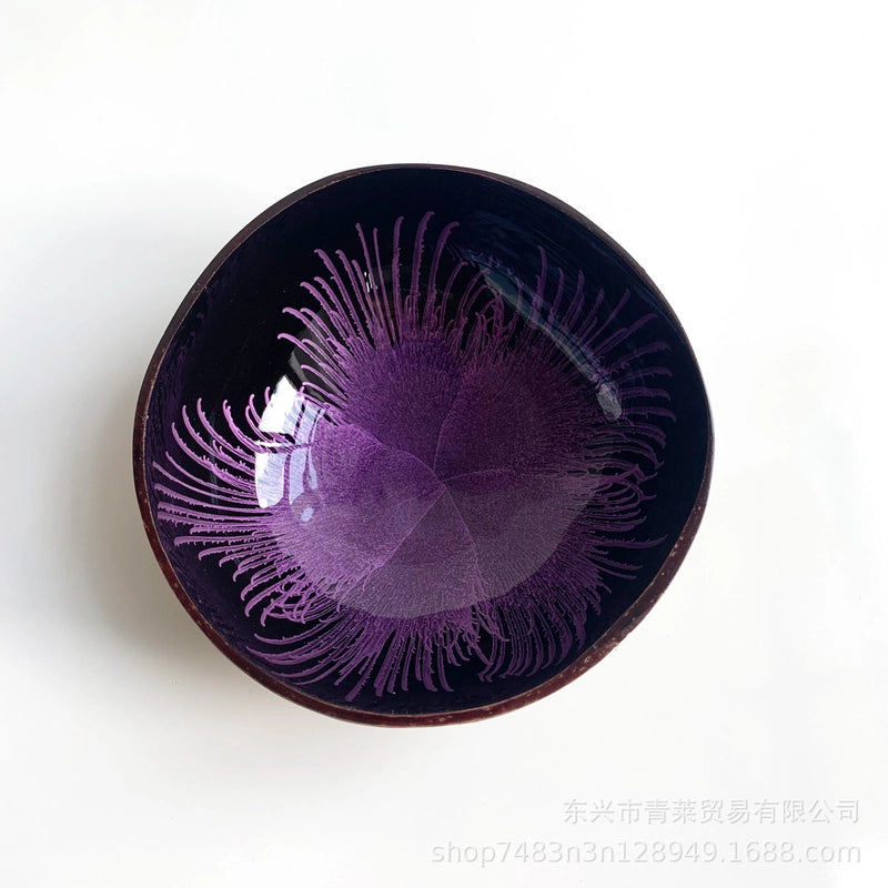 Pastoral Solid Color Coconut Shell Charcoal Shell Tableware 1 Piece