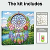 (25x25cm)DIY Dreamcatcher Framed Handmade Pearl Painting Art Craft Kit Living Home Decor