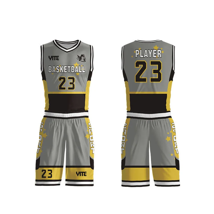 gray basketball jersey 