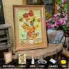 DIY Mosaic Art Wooden World Famous Painting Series Ornaments A4 Photo Frame Painting Material Package Handmade Design Gift Kit