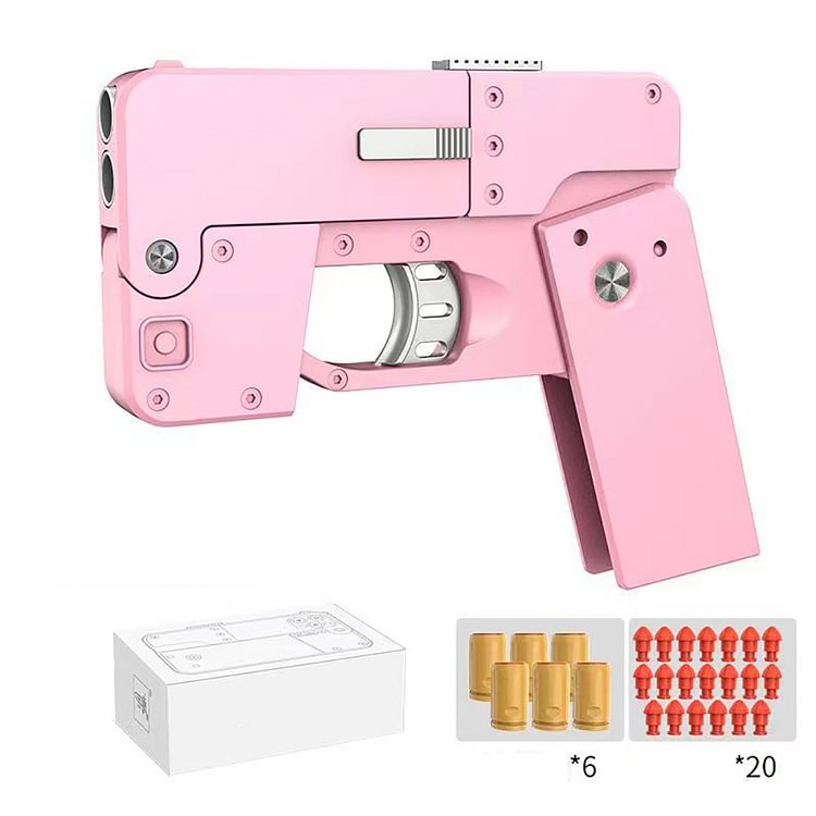 Toy Time Mini Cute Pistol Toy New Folding Mobile Phone Soft bullet Gun Spray Shell Decompression Christmas Gift Toy