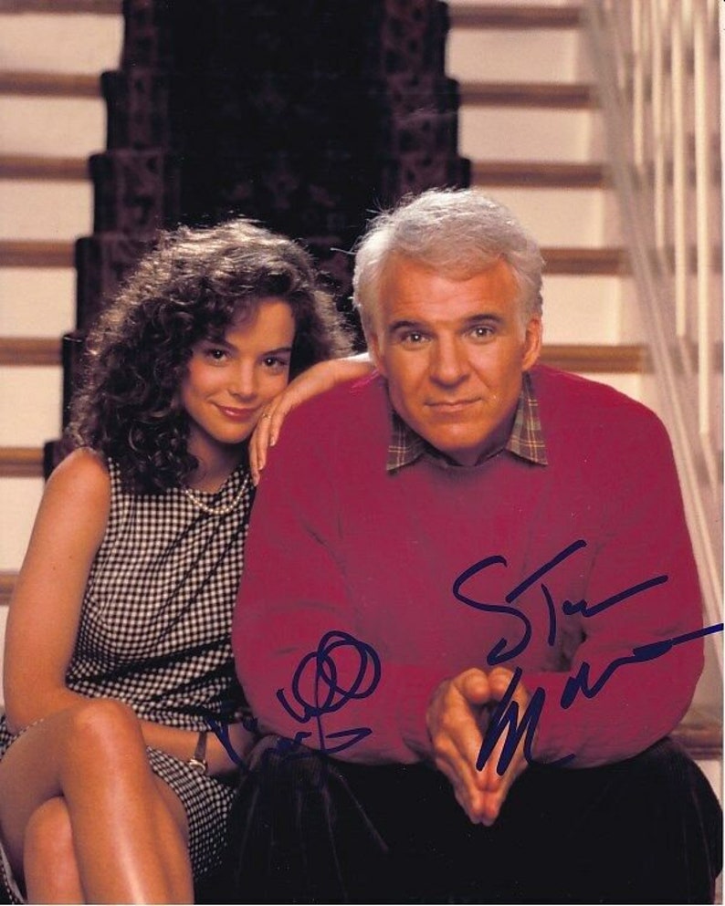 Steve martin & kimberly williams paisley autographed father of the bride Photo Poster painting