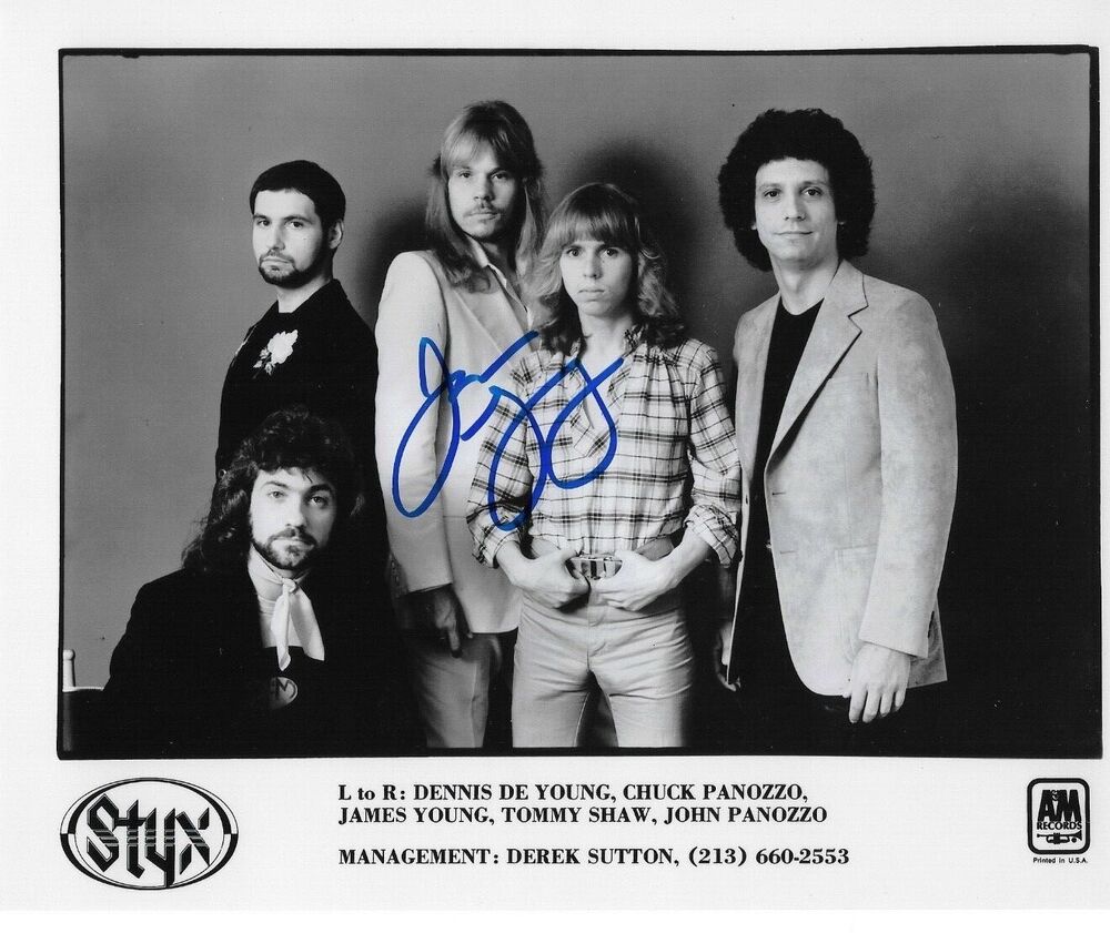 * JAMES JY YOUNG * signed 8x10 Photo Poster painting * STYX * * 5