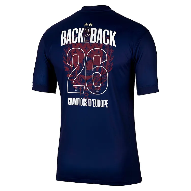 【S~4XL】Paris Saint-Germain 25/26 UCL Champion Home Jersey（Two Stars）