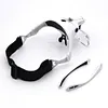 Head Mounted Hands Free Magnifying Glass USB Charging LED Interchangeable Lenses