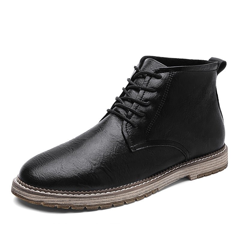 men's autumn outdoor leather lace-up high-top ankle martin boots oxford shoes