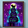 Diamond Painting-DIY Full Round Drill Jack O Lantern Black Cat(40x50cm)