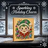 (25x25cm)DIY Pearl Painting Xmas Framed Handmade Pearl Material Art Kit Living Room Decor