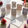 6PCS Diamond Painting Mandala Greeting Cards Postcards with Envelopes
