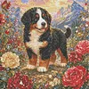Diamond Painting -5D Full Round Drill Bernese Mountain Dog Puppy(40x40cm)