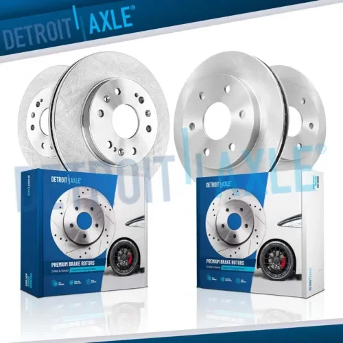 Dronehint Front Rear Disc Brake Rotors for Escalade Silverado Sierra Suburban 1500 Tahoe (For: GMC) Parts