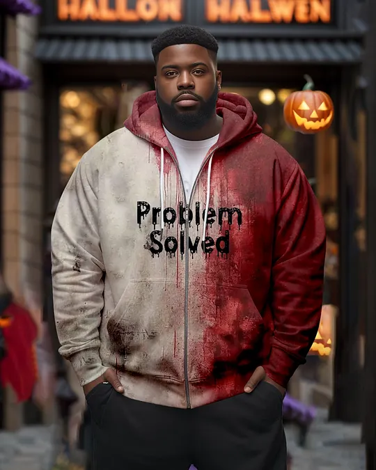 mmさん専用　Hoodie Slimカットトップス Halloween Zip-up Hoodie