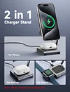 3-in-1 Qi Wireless Charging Station 27W Magsafe Fast Charging Base Portable Foldable Metal Magnetic Bracket Compatible With iPhone12-16 Full Range of Magnetic Charging