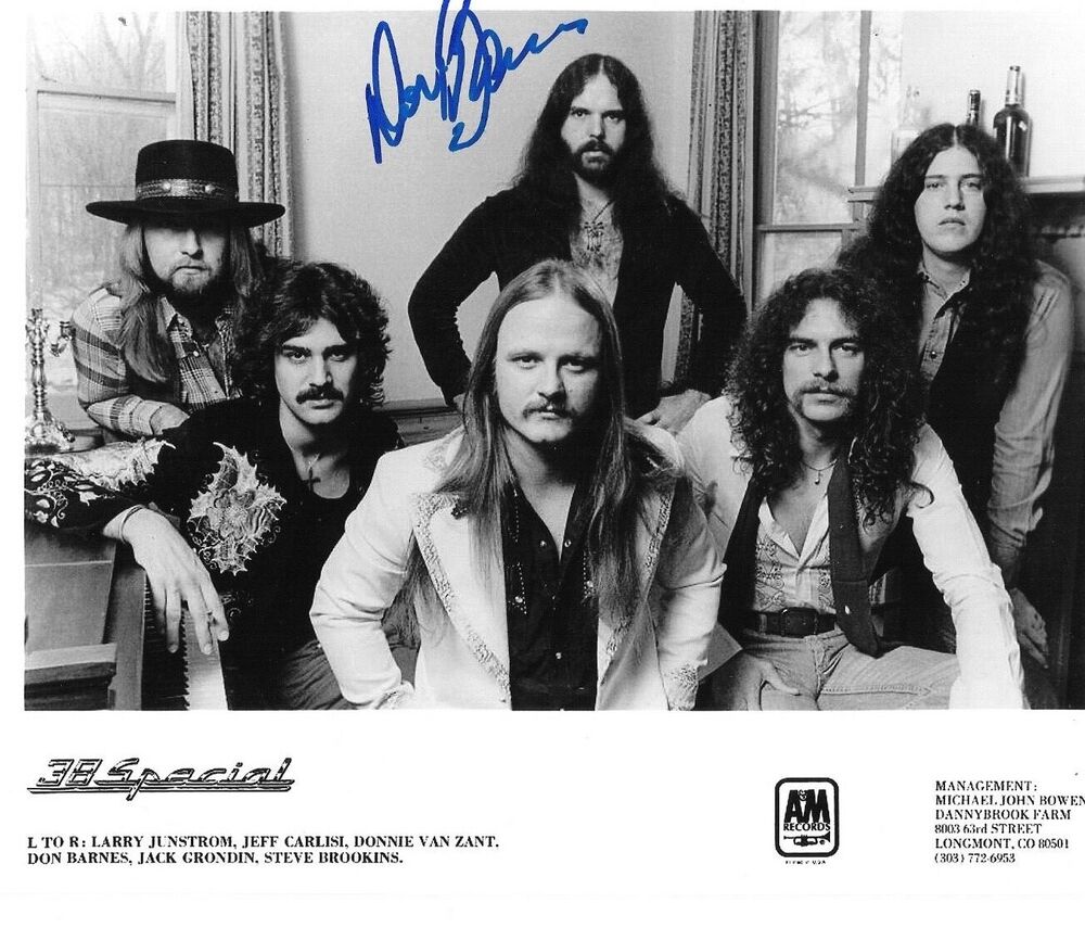 * DON BARNES * signed 8x10 Photo Poster painting * 38 SPECIAL * PROOF * 14