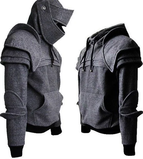 Uveng Uveng Hooded Elbow-Wearing Mask Fagroom Fagroom Faeling Fagmouse Solid-Color Coat Tunic Coswear