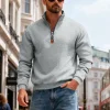Men's Fleece-Lined Heavyweight Loose Fit Outdoor Warm Stand Collar Logo Casual Sports Sweatshirt by Inlyline