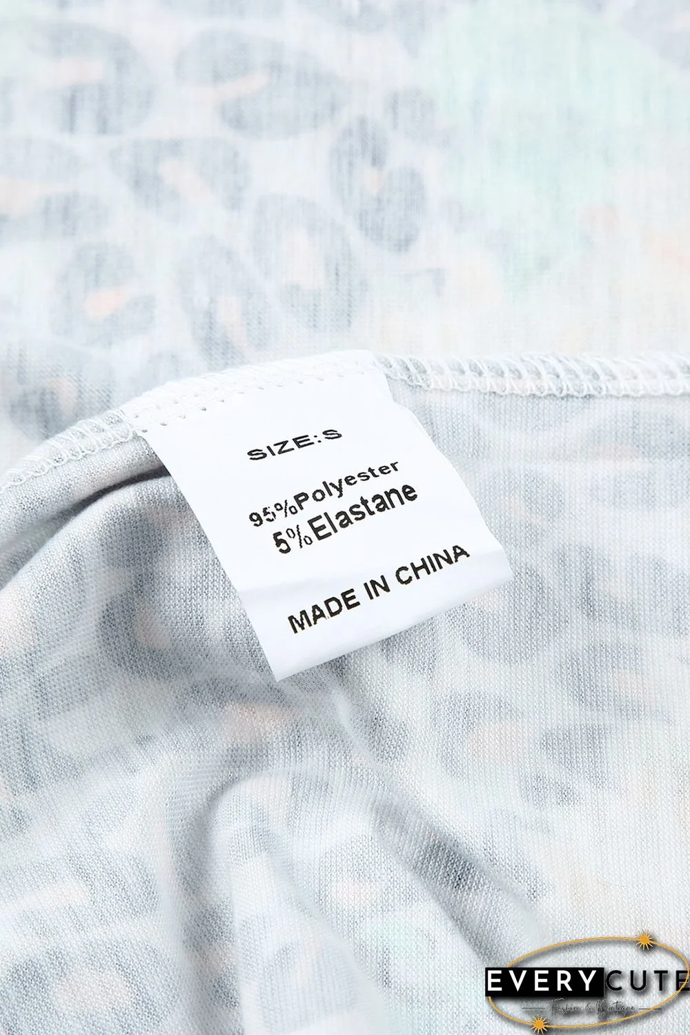 Leopard Sunflower Hollow Out Criss-cross Tee