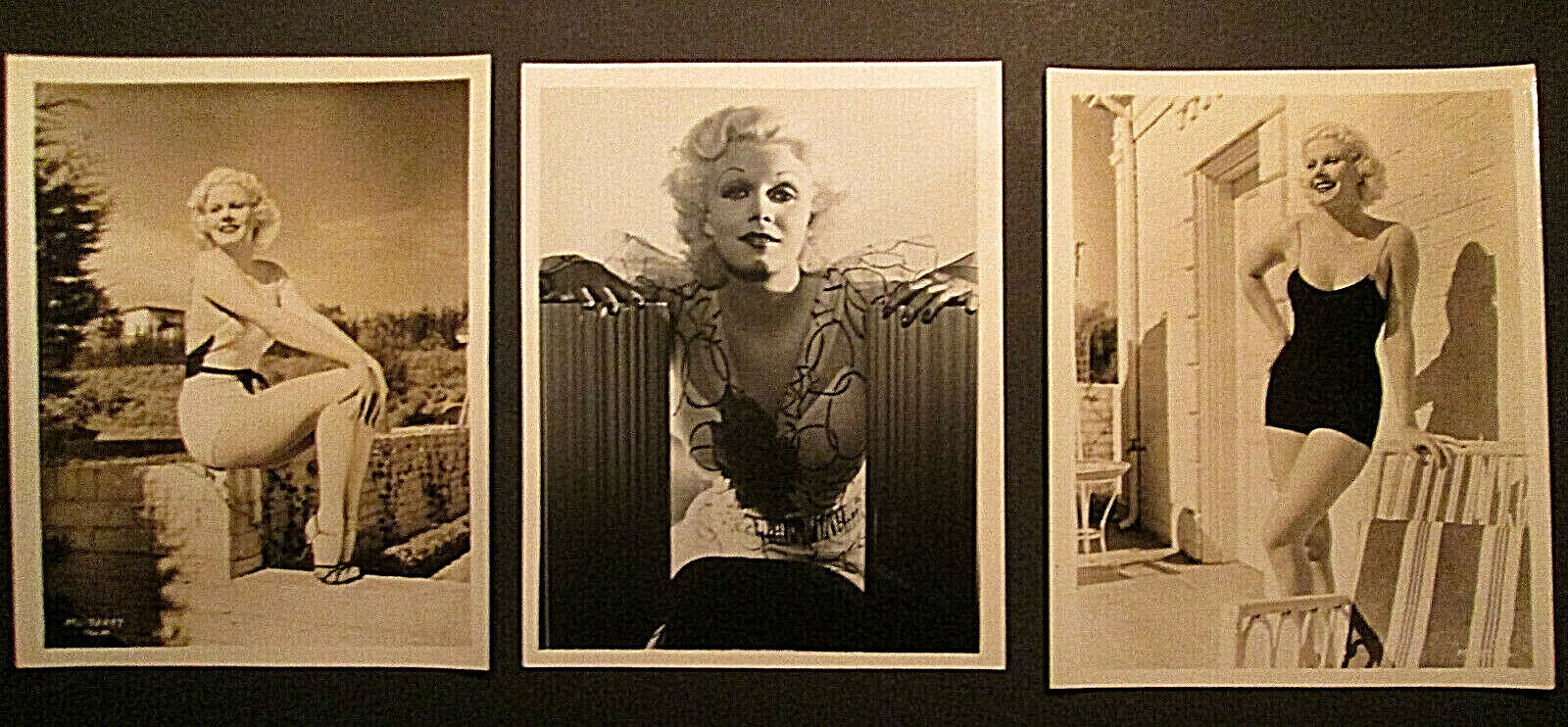 JEAN HARLOW: (ORIGINAL VINTAGE 1930,S CLASSIC Photo Poster painting LOT) EARLY HARLOW