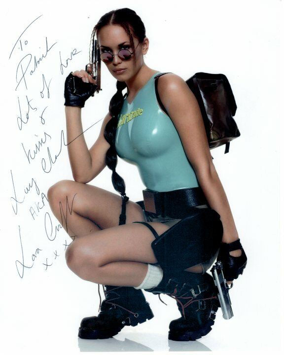 LUCY CLARKSON DEMEO Signed TOMB RAIDER LARA CROFT Photo Poster paintinggraph - To Patrick