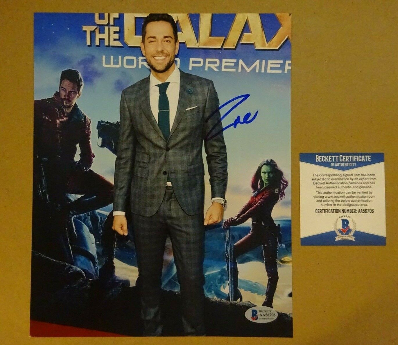 Signed ZACHARY LEVI Autographed Guardians Premiere Photo Poster painting 8x10