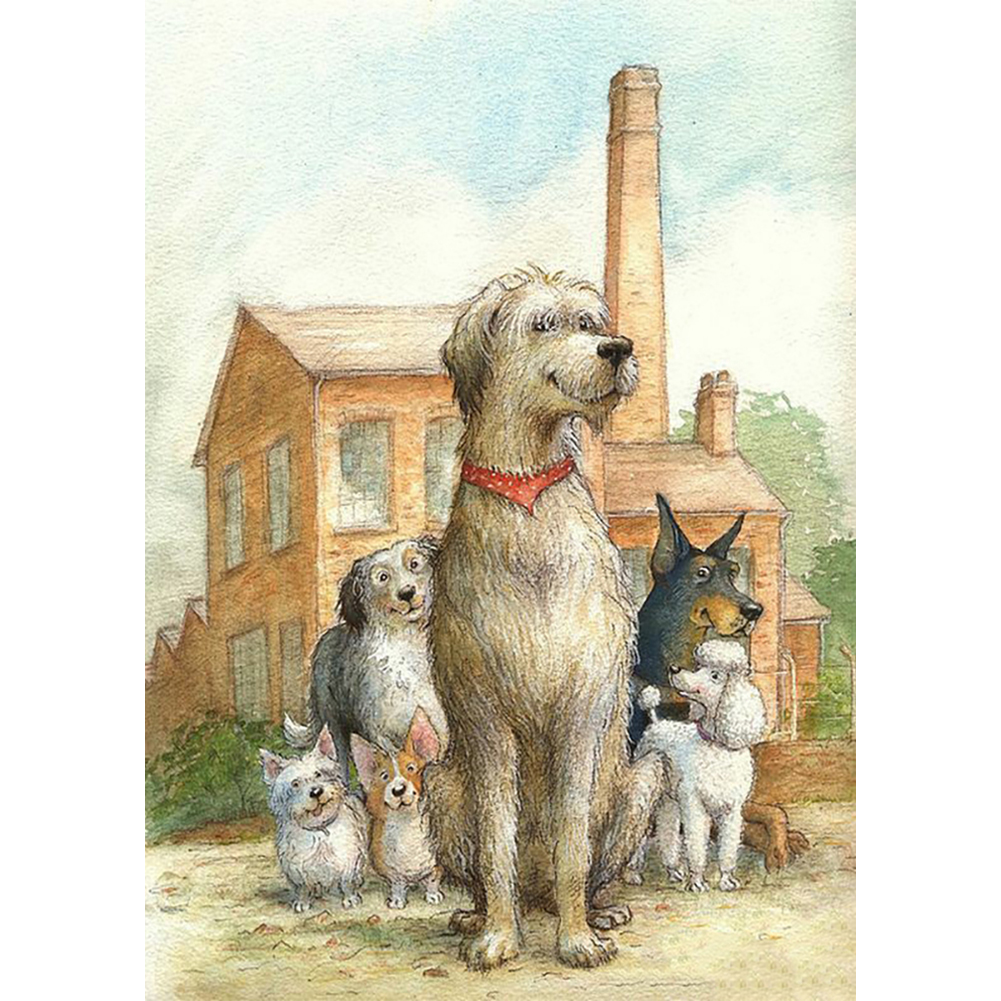 

Waiting Dogs - Round Drill Diamond Painting - 30*40CM, 501 Original