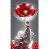 Flowers Lady-Full Round Diamond Painting(40x70cm)