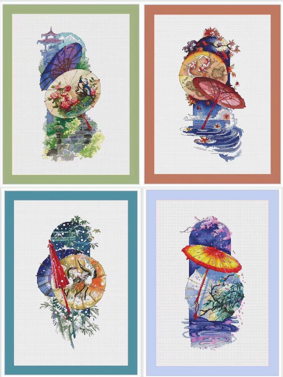 [Four Seasons National Wind Umbrella] Painting Fairy Cross Stitch