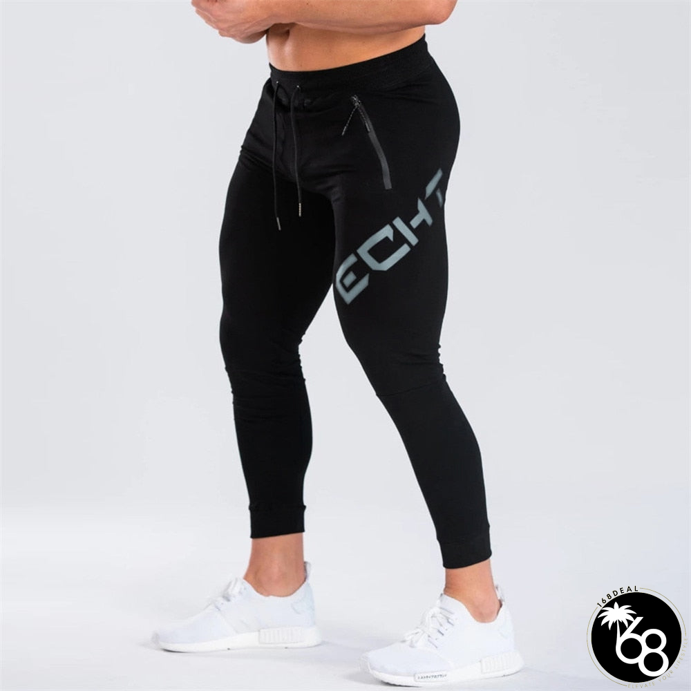 Men's Polyester Quick Dry Compression Fitness Workout Trousers | 168DEAL