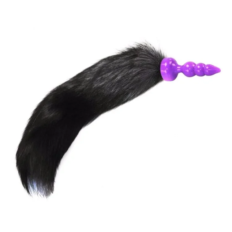 Silicone Black Cat Tail Butt Plug SC589