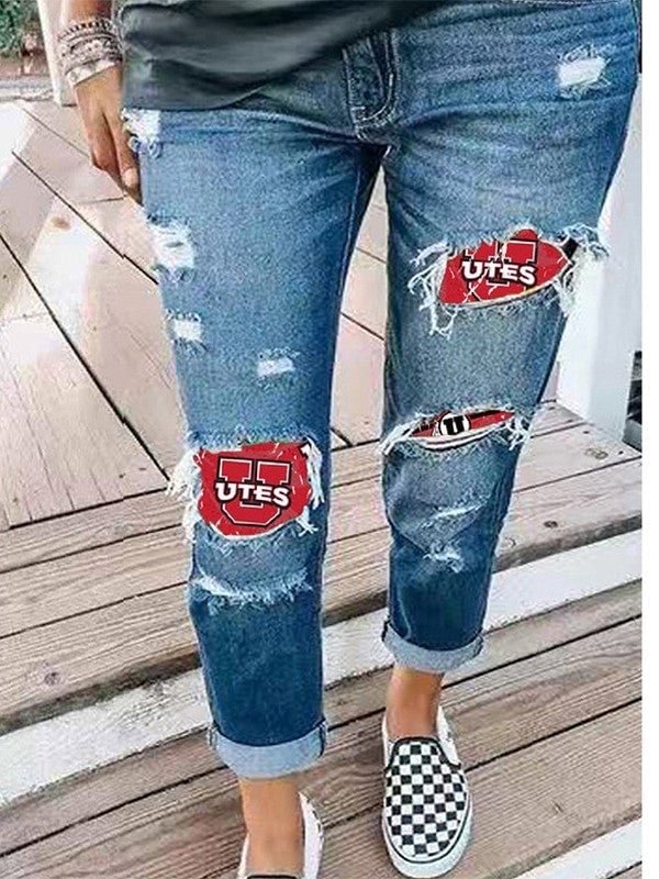 Women Bottoms Jeans Graphic
