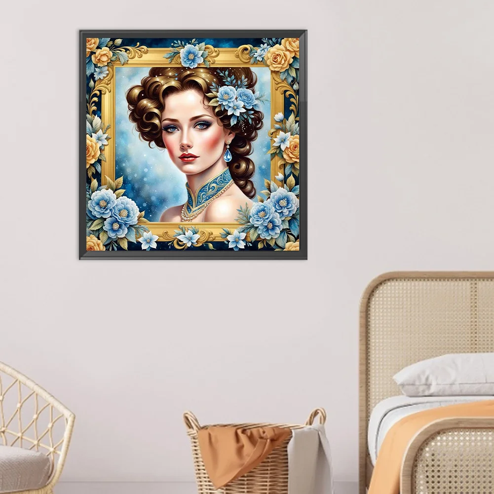 DIY Paint By Number 40*40cm - Photo Frame Lady