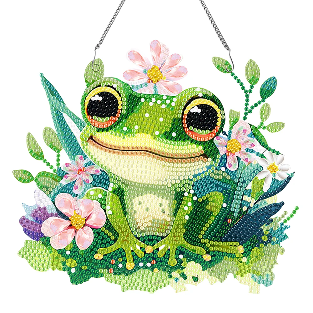 DIY Frog Single-Sided Acrylic Diamond Painting Hanging Pendant