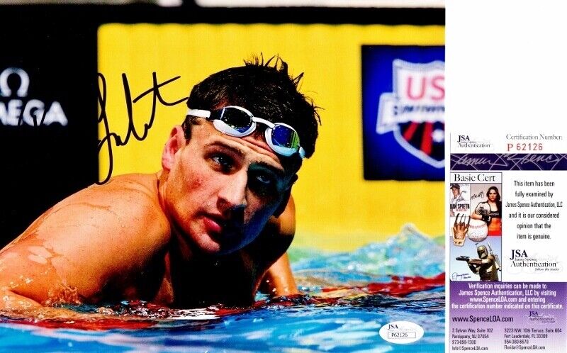 Ryan Lochte Signed Olympic Swimming 8x10 Photo Poster painting - Olympic Gold Medalist - JSA COA