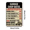 Garage Shop Rates - Vintage Metal Signs - 20*30cm/30*40cm - Warning