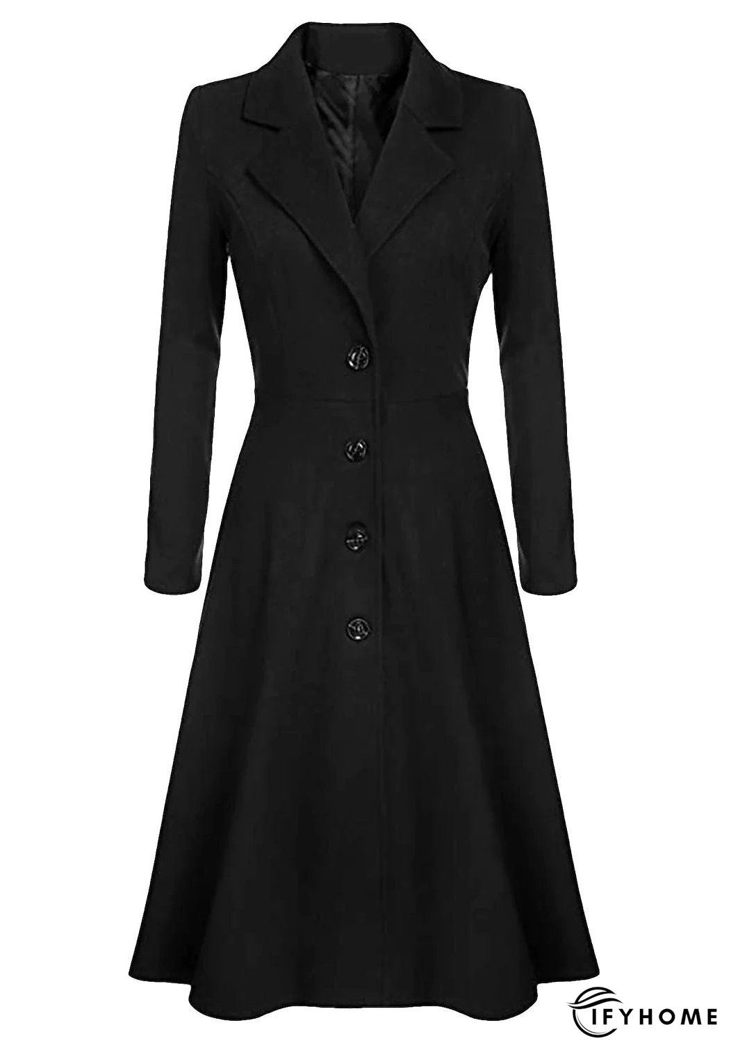 Women's Wool Blend Coat Winter Long Pea Coat Christmas Party Fall Lapel Overcoat Slim Fit Elegant & Luxurious Dress Jacket Long Sleeve Vintage Style White Black Purple Red | IFYHOME