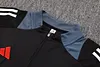 Joyfball 2024/2025 Manchester United Half-Pull Training Suit Black Football Shirt 1:1 Thai Quality