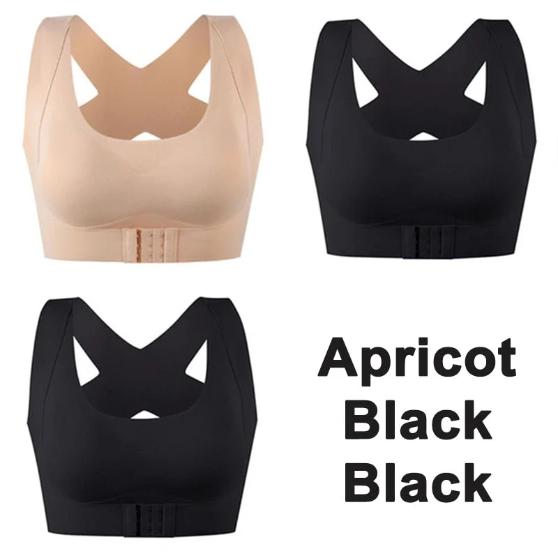 Women Bra Posture Corrector Bralette Front Closure Bras Fitness Vest Push Up Bra Female Brassiere Underwear Cross Back Tank Tops