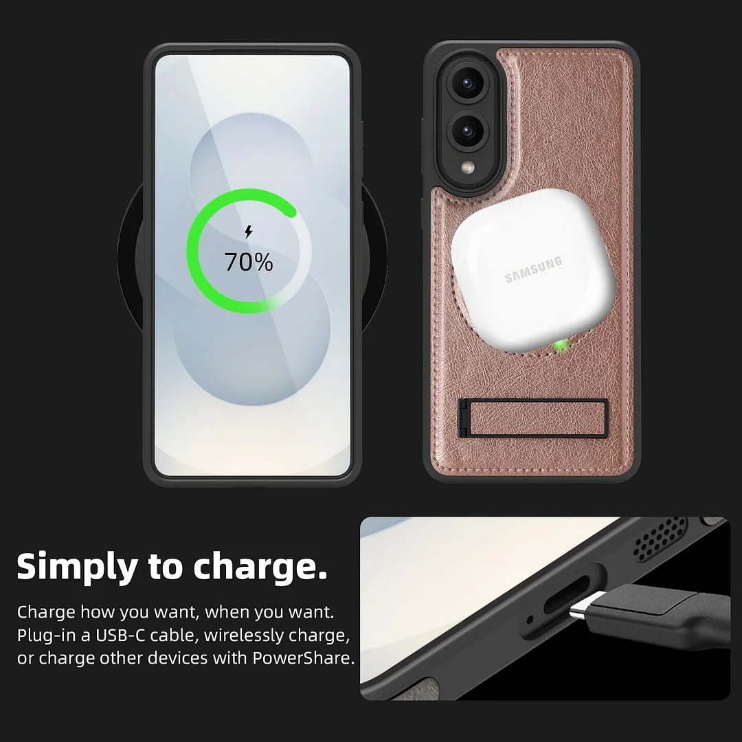 Samsung Galaxy Z Fold 6 Leather Case Magnetic Protective Case Holder Phone Case