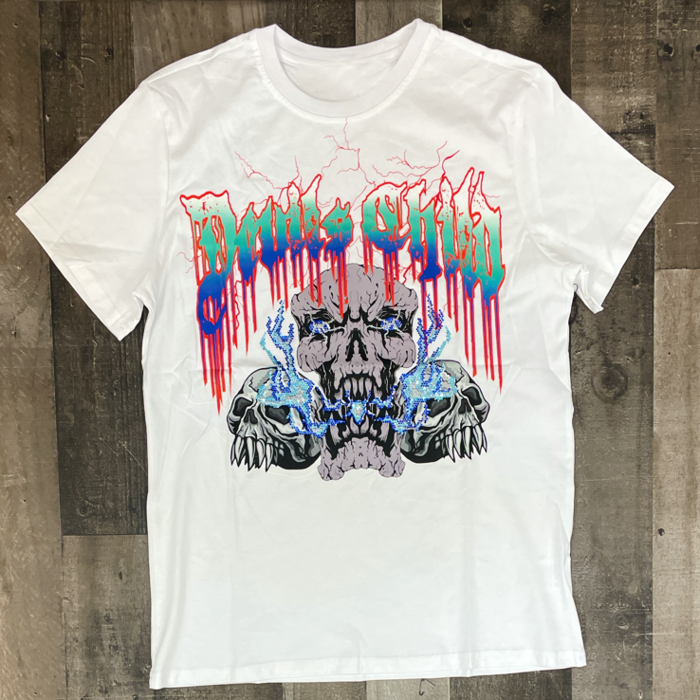 Personalized skull print T-shirt