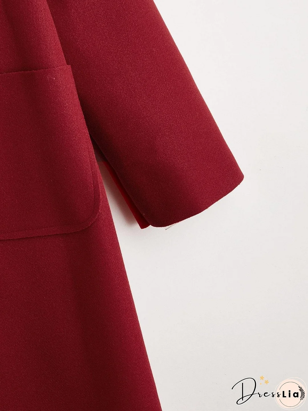 Solid Shawl Collar Dual Pocket Coat for Women