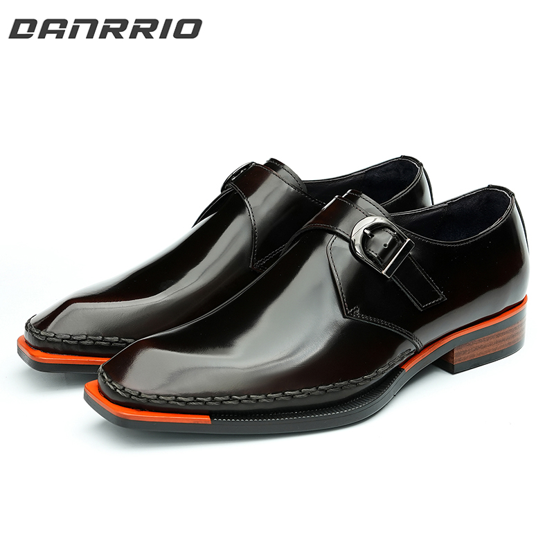 DANRRIO Mirror Patent Leather Square Toe Monk Shoes DANRRIO.COM DANRRIO