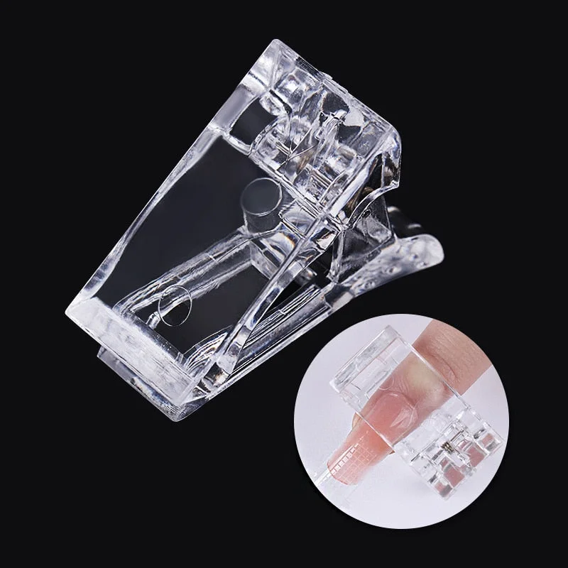 5 Pieces Per Lot Transparent Extended Mold Nail Clip Finger Poly Quick Building Gel Extension Nails Art Clamp Manicure Tools-Nail Inspo