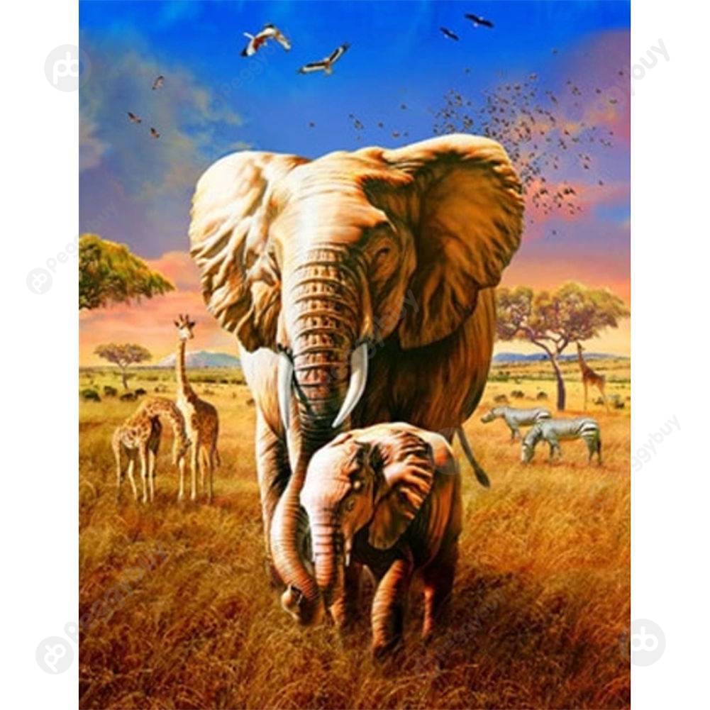 

40*50CM Paint By Numbers-Elephant, 501 Original