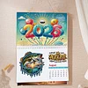 2026 Balloon DIY Diamond Dots Painting Kit Diamond Art Home Paper Desk Calendar