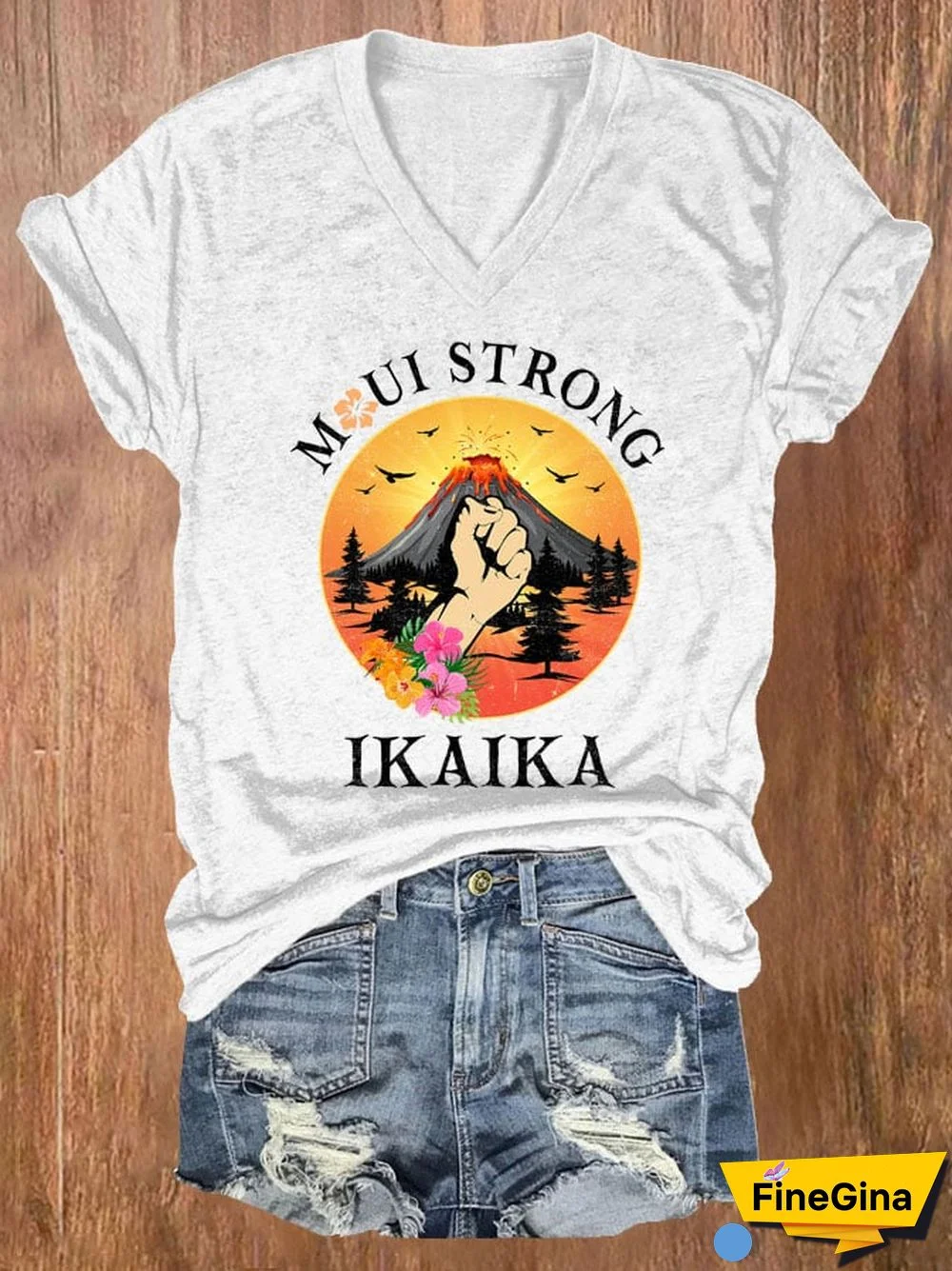 Women's Maui Strong Ikaika Print Short Sleeve T-Shirt