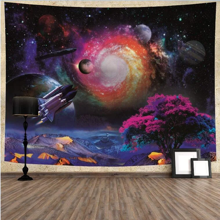 Unique Mandela Wall hanging Tapestry psychedelic pattern yoga throw beach throw carpet Hippie Home Decor Wall Tapestry Blanket