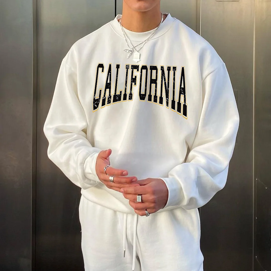 California Printed Casual Sweatshirt